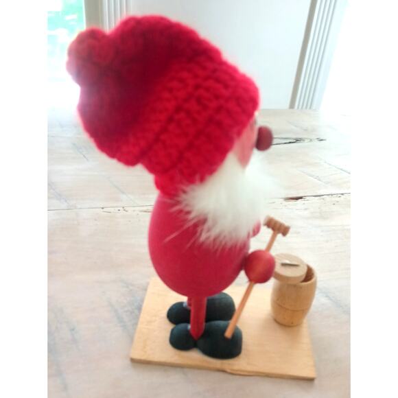 Vtg Swedish Nisse Tomte Santa with barrel Gnome Christmas Figurine Ljungstroms - Picture 7 of 7